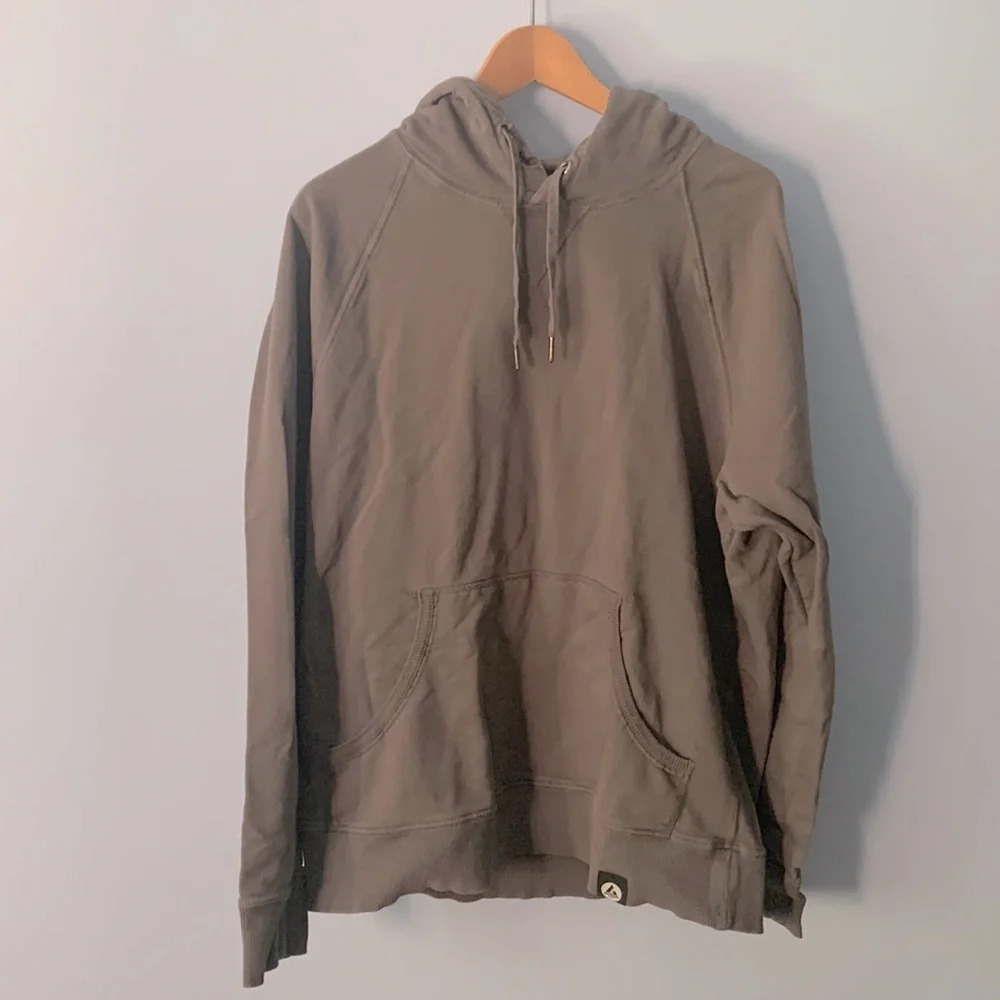 Mens American giant size large gray distressed basic hoodie made in USA 56913